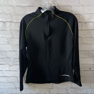 Nike Fit Dry Sparq Black Long Sleeve Pullover 1/4 Zip Women's Size Small